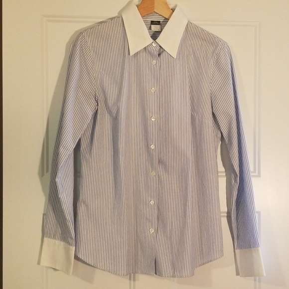 J. Crew Tops - Jcrew pinstripe button down shirt